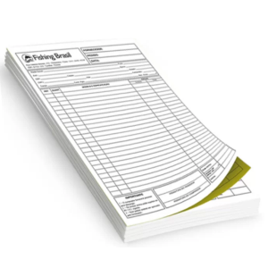 Bloco autocopiativo 15x21cm  cor 1/0  vias 50x2 Offset 63g 15x21cm 4/0  Blocos com 50 folhas 2 vias Folha Carbonada