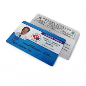 Carteira de membro  PCV 4/4 PVC 0,76 54x85mm 4x4 Laminado Brilhoso Corte reto canteado 