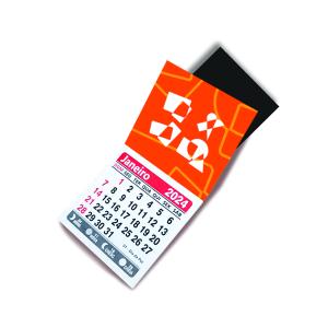 Imã de Geladeira com Calendário Manta Total 4x5cm  4x5cm 4/0   Manta magnética total no verso e bloquinho de calendário