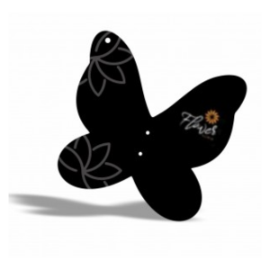 Tag Borboleta 10x9cm Couchê 250g 10x9cm 4/0 Verniz Total Brilho na frente Corte faca padrão 